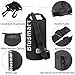 Blusmart 10L/20L Waterproof Dry Bags + Waterproof Waist Pouch, Perfect for Kayaking / Boating / Canoeing / Fishing / Rafting / Swimming / Camping / Snowboarding(20L Black)