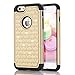 iPhone 6S Plus Case, ShuYo [Twinkle Series] Hard PC with Soft Rubber Heavy Duty Dual Layer Hybrid Armor Bling Diamond Defender Case Cover For iPhone 6 Plus / 6S Plus(5.5 inch) - Gold/Black