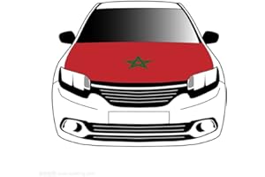 Moroccan Bonnet Banner, Man Slip-On Washable Super Elastic Weatherproof Fabric,Non-Adhesive Banner 3.5X5 Ft Fits Most Cars Ho