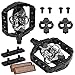 Venzo Compatible with Shimano SPD Mountain Bike CNC Cr-Mo Die-Cast Aluminum Sealed Pedals with Cleats – Dual Platform Clipless Pedals for Mountain Bike – Easy Clip in & Outthumb 2