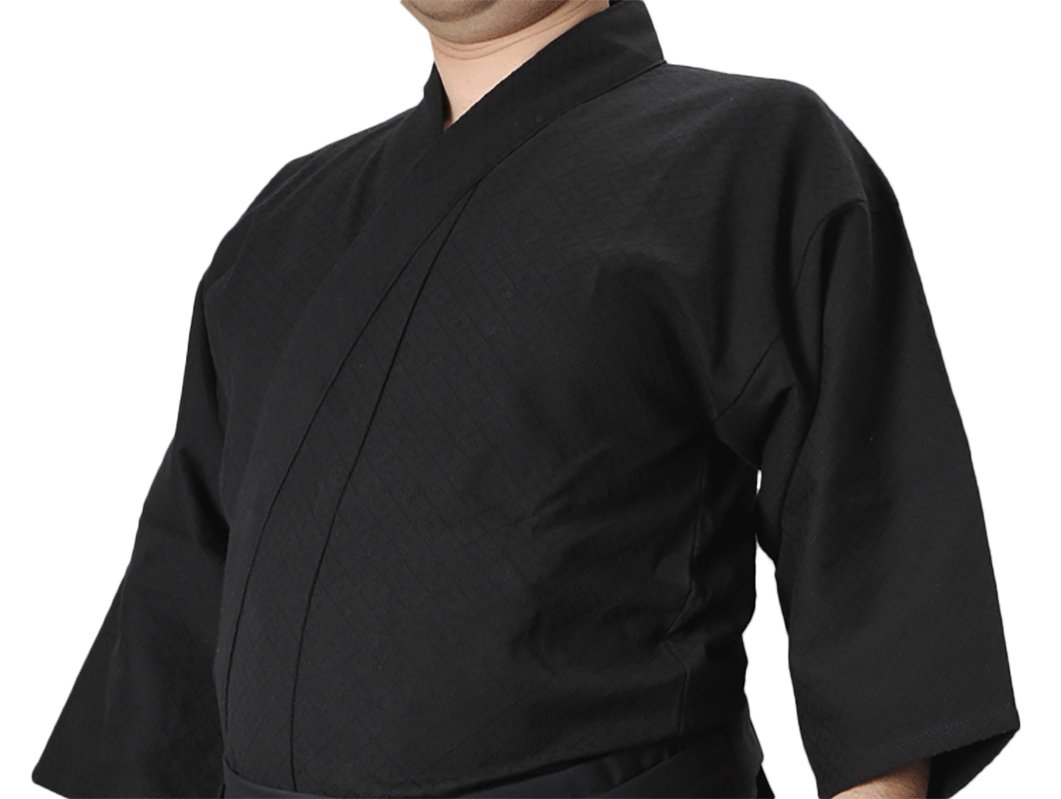 Tozando 'WARA' Cool Lightweight Pure Cotton Black Iaido Gi Jacket - Made in Japan