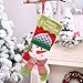 CHFUN Christmas Stockings,20'' Set of 3 Classic Plush 3D Santa Snowman Reindeer Large Xmas Stocking Kits Party Decoration