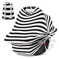 Carseat Canopy,Baby Car Seat Cover Nursing & Breastfeeding Cover,Shopping Cart,Stroller Canopy for Boys and Girls,Stretchy Soft,More Breathable Shawl by Betllemory