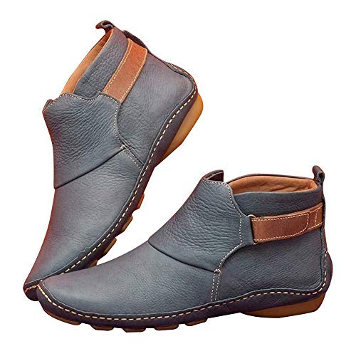 leather booties flat heel