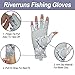 Riverruns Fingerless Fishing Gloves are Designed for Men and Women Fishing, Boating, Kayaking, Hiking, Running, Cycling and Driving.