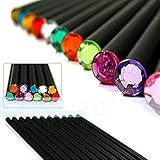 MZD8391 Drawing Pencils/Art Pencils/Sketch Pencils Set, Black Wood-Cased, Beautiful Shining Crystal Tips, #2 HB (12 Count) -- Birthday Gift Idea/Back To School Supplies