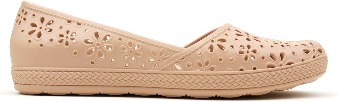 Monica Women's Ballet Flats - Recycled Shoes -Sustainable Shoes - Soft and Comfortable Insole- Breathable Flower Details
