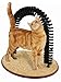 5starsuperdeals Perfect Cat Grooming Arch with Bag of Catnip - Self Scratcher and Massager Brushing Post Reduces Shedding & Hair Balls - Premium Model