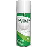 NADAMOO Tub and Tile Spray Paint White, 450ml, 1 Pack, Aerosol Bathtub Refinishing Kit for Porcelain Fiberglass Ceramic, DIY Resurfacing Bathroom Sink Countertop