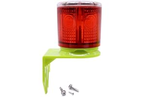 Aolyty Solar Warning Strobe Light L-Shaped Bracket 360 Degree Outdoor IP48 Waterproof Light Operated Automatically On Save Power for Traffic Cone Construction Light Control Flashing (Red)