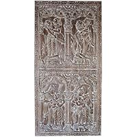 Vintage Kamasutra Hand Carved Door Panel, Wall hanging, Decorative Decor Barn Door Eclectic Boho Shabby Chic