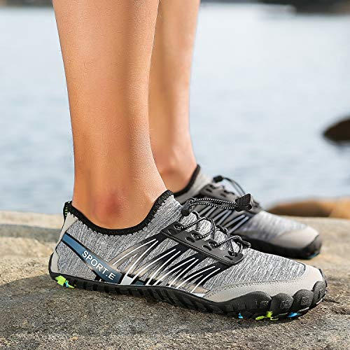 Mens Water Shoes Slip-on Toe Shoes Barefoot with Superior