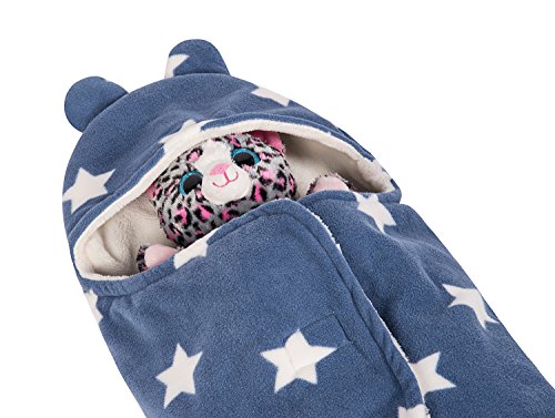Baby Swaddle Blanket Sleep Sack, Thick Fleece Swaddling Blankets Seperated Legs Soft Warm For Bath, Air-conditioned, Autumn, Winter with Velcro, Cute Bear Ear Hood - Thumbnail 6