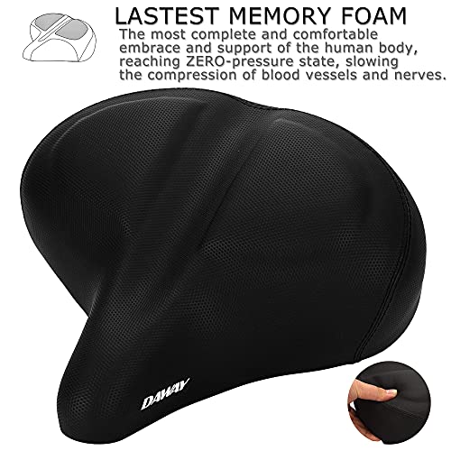 DAWAY Oversized Comfort Bike Seat C40 Most Comfortable Extra Wide