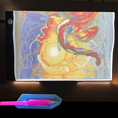 Stand for Diamond Painting Light Pad, A4 LED Light Box Board Holder of 5D Diamond Painting Kits Tool Craft Supplies (Rose Red)