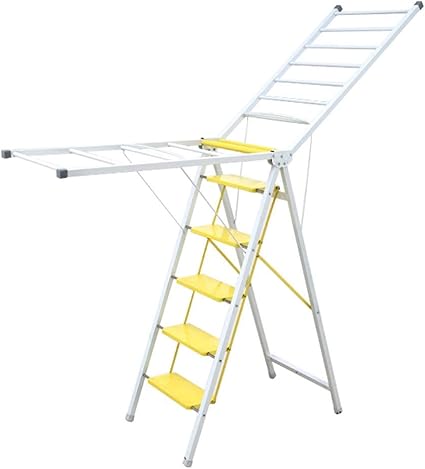 Escalera de almacenamiento plegable de 4/5 pasos para adultos, escalera