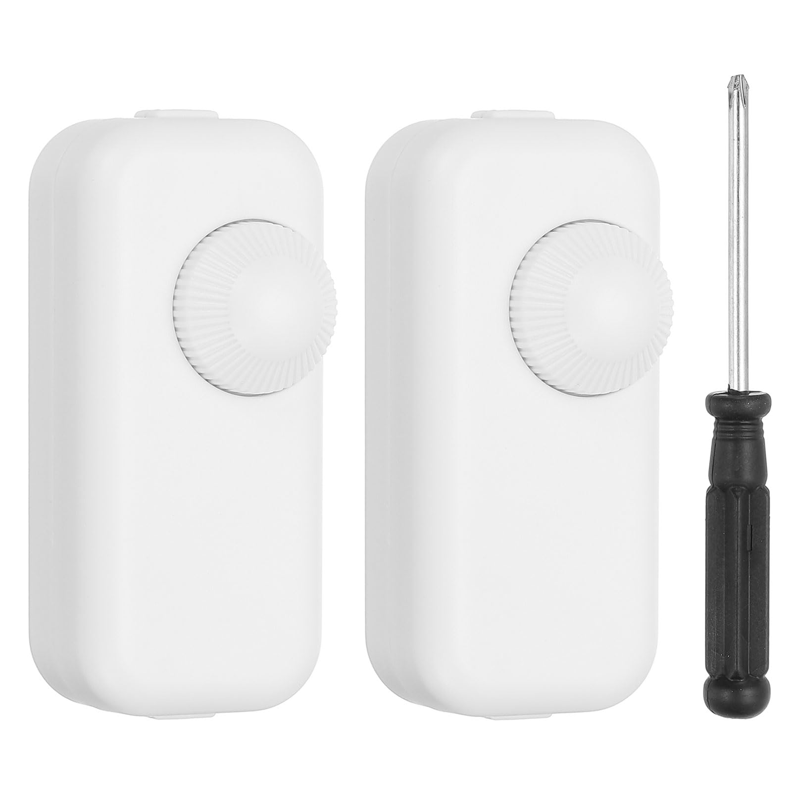 PATIKIL Inline Lamp Switch, 2pcs Rotary Dimmer LED Light Controller Brightness Control Cord Switch with Screwdriver for Table Floor Lamp Pendant Lights, White