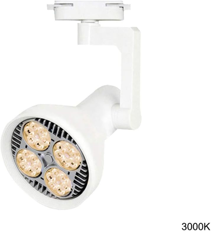 bdrsjdsb 35W High Brightness LED Track Light Rail Ceiling Spotlight Jewelry Museum Hotel Display Lamp 35W+Warm White+White Shell