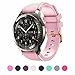 Bands for SAMSUNG Gear S3 Frontier / Classic Watch Silicone Bracelet Rose Gold Buckle, Sports Silicone Band Strap Replacement Wristband For Samsung Gear S3 Frontier / S3 Classic (Blush Pink-RGB)