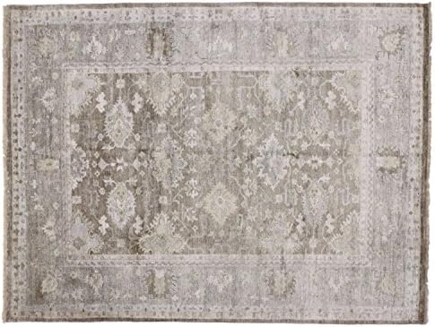 New Oushak Hand Knotted Wool Area Rug From India 9' 1" X 12'