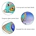 LIFFY Metal Fish Wall Decor Bathroom Glass Art Purple Hanging Garden Decorations for Patio, Pool or Porch