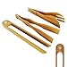 BambooWorx 3 Piece Tong Set, Includes Toaster Tong (With Magnet Catch), Serving/Frying Tong, and Salad Tong, Uniquely Designed, 100% Natural Bamboo (Icon Themed).