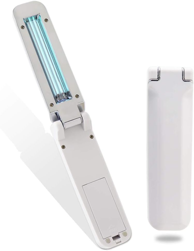 HHTD Folding UV Wand, Portable UV Cleaner with USB Cable, Battery Work for Cellphone, Hotel and Home