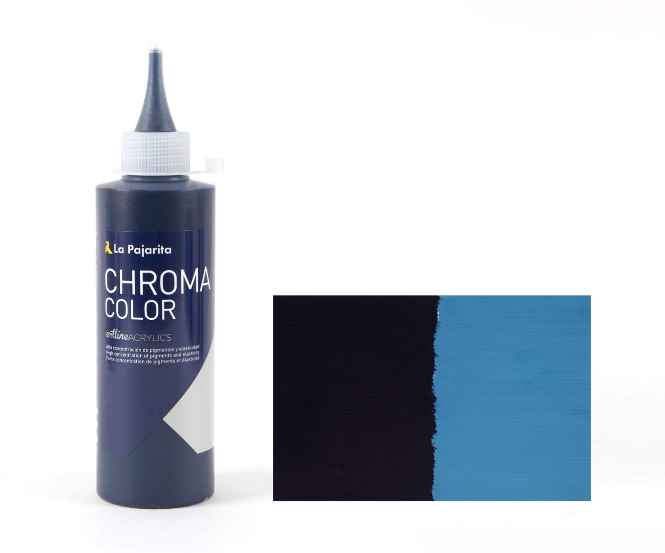 La Pajarita 112647 Chroma Painting, CC-12, 200 ml, Soft body, Prussian blue