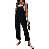 AMEBELLE Women's Sleeveless Cotton Linen Overalls Rompers Baggy Wide Leg Jumpsuits