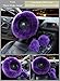 Younglingn Car Steering Wheel Cover Gear Shift Handbrake Fuzzy Cover 1 Set 3 Pcs Multi-Colored with Winter Warm Pure Wool Fashion for Girl Women Ladies Universal Fit Most Car (Purple)