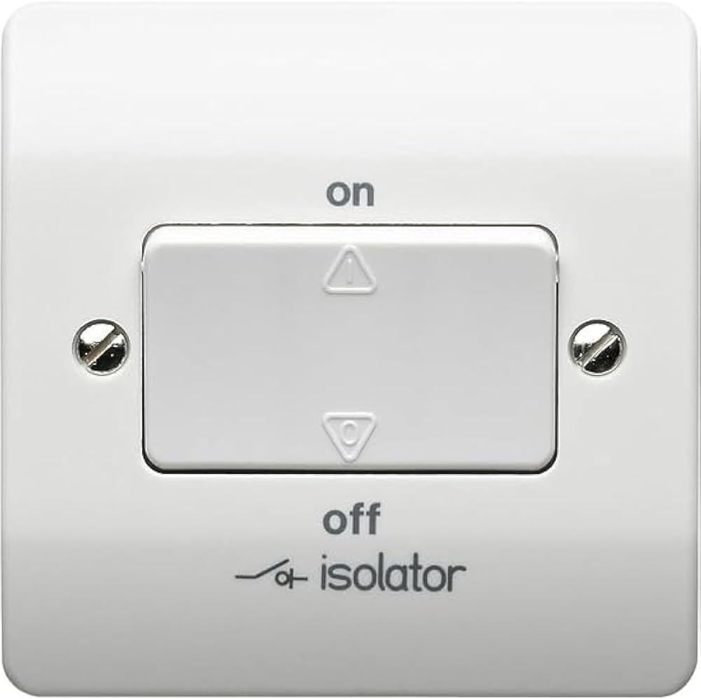 MK Electric Essentials 1G 3 Pole Fan Isolator Switch White Screwless BS