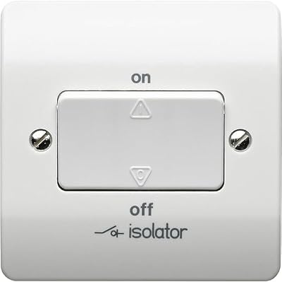 MK Electric Essentials 1G 3 Pole Fan Isolator Switch White Screwless BS