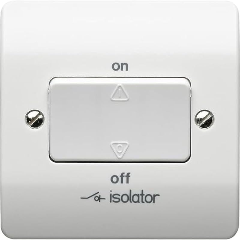 MK Electric Essentials 1G 3 Pole Fan Isolator Switch White Screwless BS