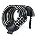 Go Pal L01 Bike Lock 4 Feet Basic Self Coiling Bicycle Cable Lock 5-Digit Combination Lock core with Complimentary Mounting Bracket, Black