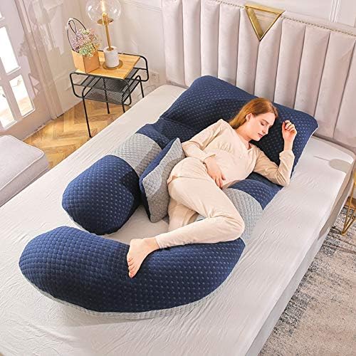 Cqing G Shape Pregnant Pillow, Woman Side Sleeper Support Removable Multifunctional Waist Support Quiet and Comfortable Ergonomic Maternity Pillow,D