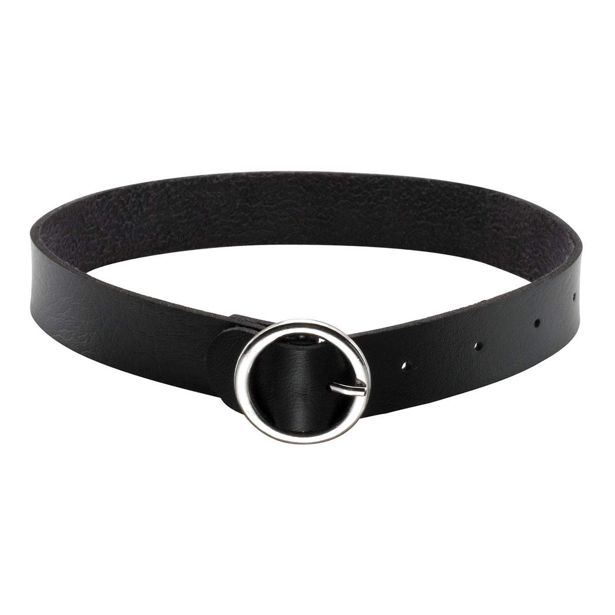 Eigso Vintage PU Leather Choker Necklace Goth O-Ring Choker Collar with Strap Adjustable — image 1