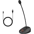 BOYA USB Microphone, Gooseneck with LED Indicator, Mute Button, Gain Adjustment, for Video Conferences, BY-GM12