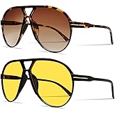 GUVIVI Retro Aviator Sunglasses for Women Men Oversized Classic 70s Vintage Trendy Tangle Free Square Aviators Sun Glasses