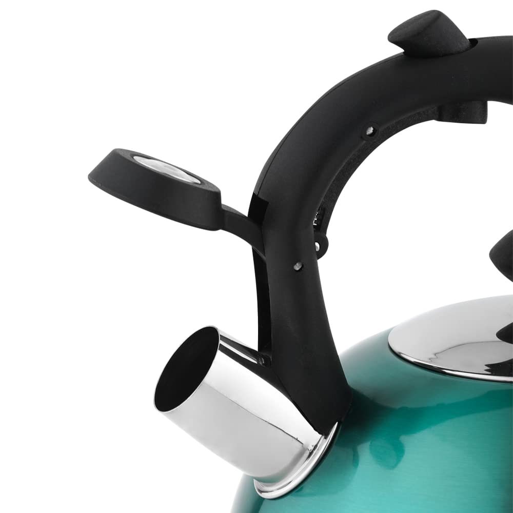 Amazon Basics Edelstahl-Teekessel, 2,3 l, blaugrün 4