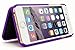 Bastex Hidden Back Mirror Wallet Case with Stand and Card Holder for Apple iPhone 6 / 6S - Purple