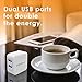 Noubco Dual USB Wall Charger, 4.8A 24W Multi Port AC Charging Adapter with Foldable Plug for iPhone, iPad, Samsung Galaxy, HTC, Huawei, Xiaomi, Blackberry, and more - White
