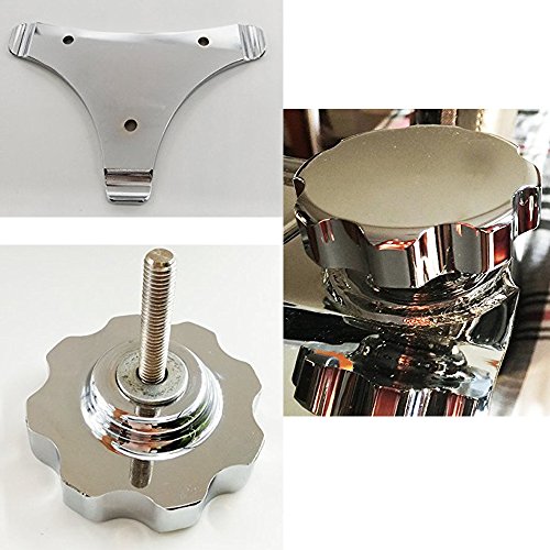 TJTECH Chrome Adjustable Detachable Passenger Backrest Sissy Bar Luggage Rack for Harley Davidson Sportster 883 & 1200 1994-2003 (chrome) - Thumbnail 7