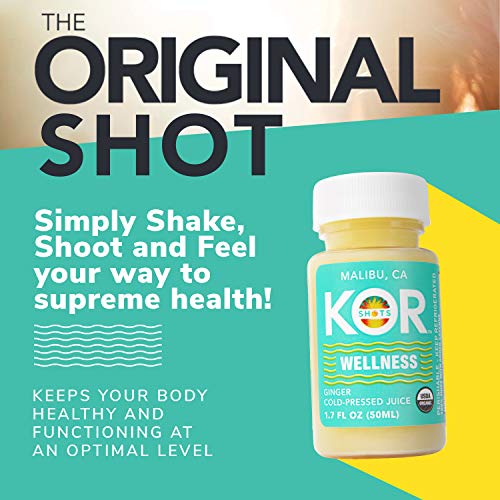 KOR Shots Ginger Shot 24 Pack x 1.7 Fl Oz Wellness Shot Freshly