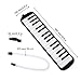 Melodica instrument - NASUM 32/37 Key Piano Style Melodica,Melodica keyboard Suitable for Teaching and Playing,with Carrying Case (Black) (32)