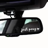 2 x Just Pray Rearview Mirror Decal Water Bottle