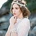 Aukmla Wedding Pearl Hair Vine Crystal Headbands and Bracelet Set Bridal Hair Wreath Silver Beads Head Chain Wedding Hair Accessories for the Women and Girls