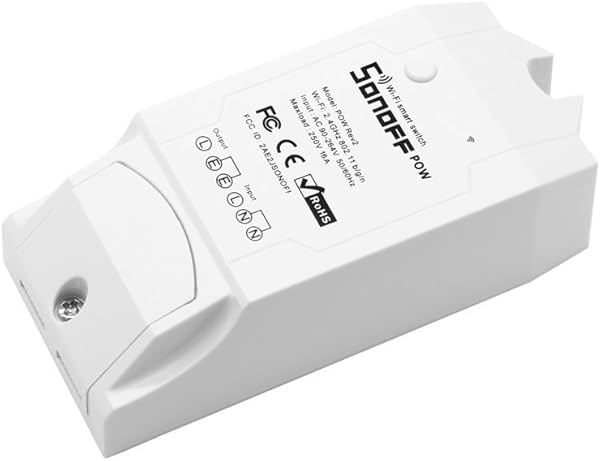 Aihasd Sonoff Pow R2 Smart Switch Monitor de Consumo de Energa WiFi Enchufe de Control Remoto Inalmbrico Funciona con Alexa y Google Home