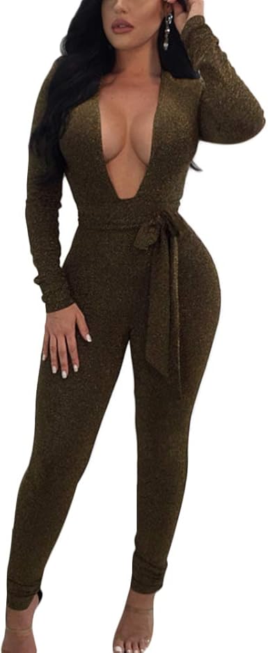 glitter bodycon jumpsuit