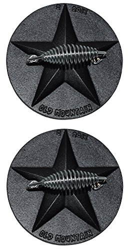 Old Mountain Preseasoned Cast Iron Grill Press (2, Star)