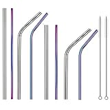 Stainless Steel Straws Wide Reusable Drinking Metal Straws for 30oz 20oz Tumbler length 10.5